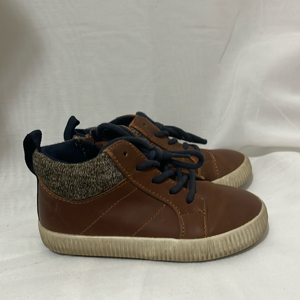 Zara Baby Brown Leather Zip Up Shoes